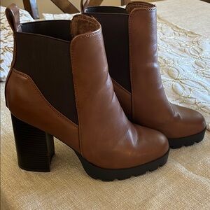 Brown Leather Ankle Boots